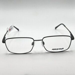Aristar AR30721 505 Metal Full Rectangle Eyeglass Frames Gunmetal Gray 49-16-140